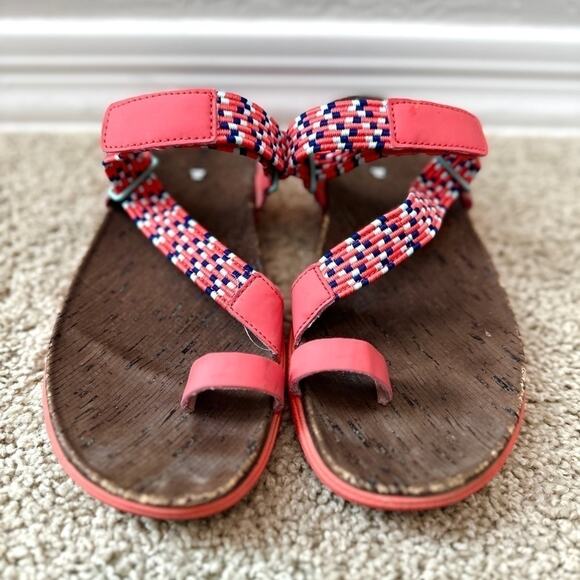 MERRELL | Around Town Sunvue Post Sandals Coral Pink Multicolor | Women’s Size 9 - Picture 4 of 7